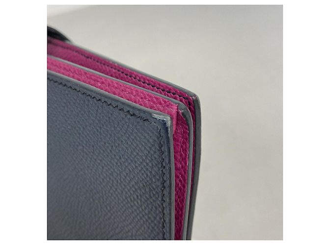 Hermès Portafoglio lungo Hermes Bearn Soufflet Verso Blu Porpora - vista 5