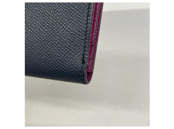 Hermès Portafoglio lungo Hermes Bearn Soufflet Verso Blu Porpora - vista 6