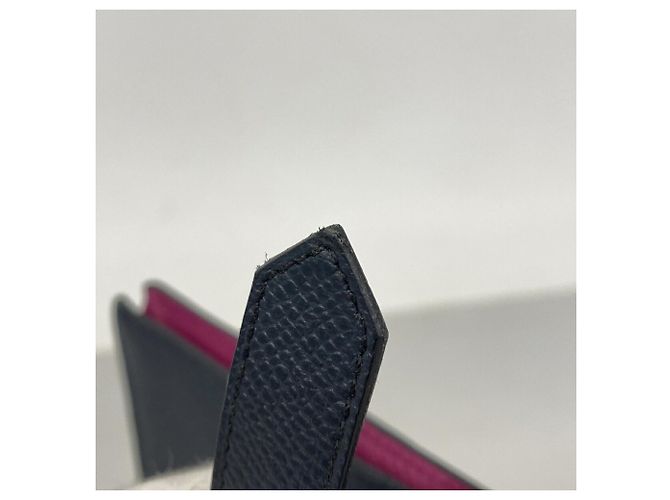 Hermès Portafoglio lungo Hermes Bearn Soufflet Verso Blu Porpora - vista 8