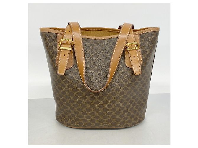 Céline Bolso Tote Celine Macadam Castaño - vista 10