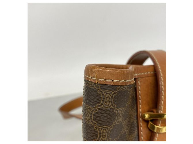 Céline Bolso Tote Celine Macadam Castaño - vista 6