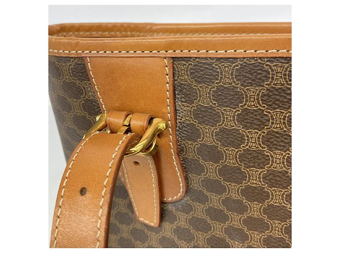 Céline Bolso Tote Celine Macadam Castaño - vista 9