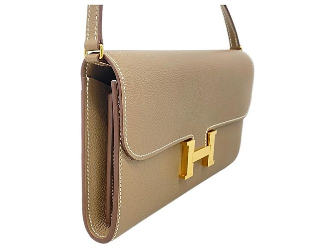 Hermès Portafoglio Hermes Constance To Go Evercolor Etoupe B Stamp Taupe - vista 2