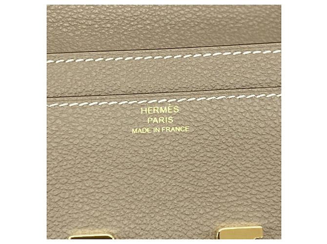 Hermès Portafoglio Hermes Constance To Go Evercolor Etoupe B Stamp Taupe - vista 5
