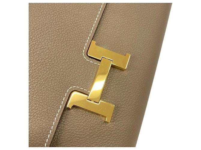 Hermès Portafoglio Hermes Constance To Go Evercolor Etoupe B Stamp Taupe - vista 6