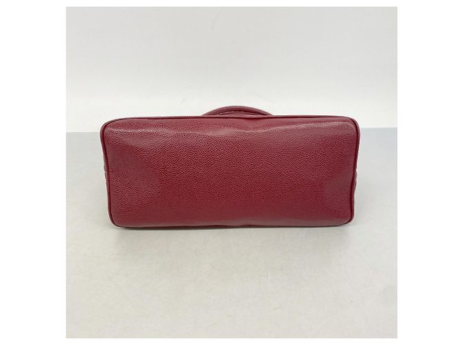 Borsa Tote Chanel in vitello granulato Bordeaux Bordò - vista 3