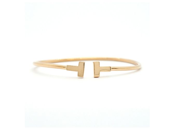 Autre Marque Bracciale rigido T-Wire Narrow Tiffany & Co. in oro rosa 18K - vista 4