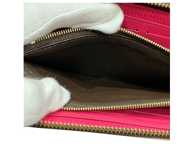 Louis Vuitton Portefeuille Clemence Long Wallet Castaño - vista 6