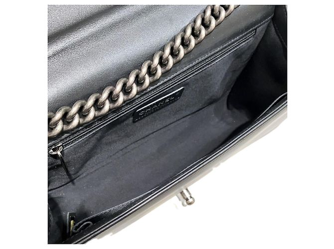 Boy Borsa a tracolla Chanel con catena grande Nero - vista 5