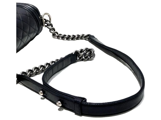 Boy Borsa a tracolla Chanel con catena grande Nero - vista 6