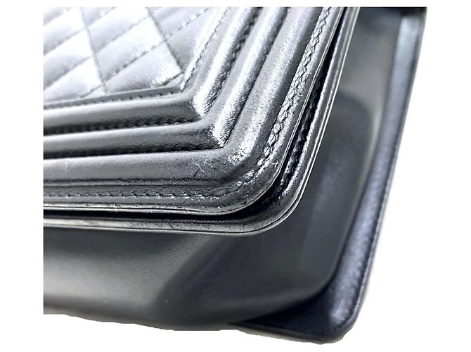 Boy Borsa a tracolla Chanel con catena grande Nero - vista 8