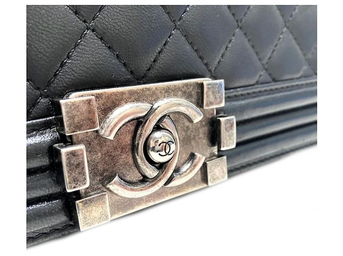 Boy Borsa a tracolla Chanel con catena grande Nero - vista 9