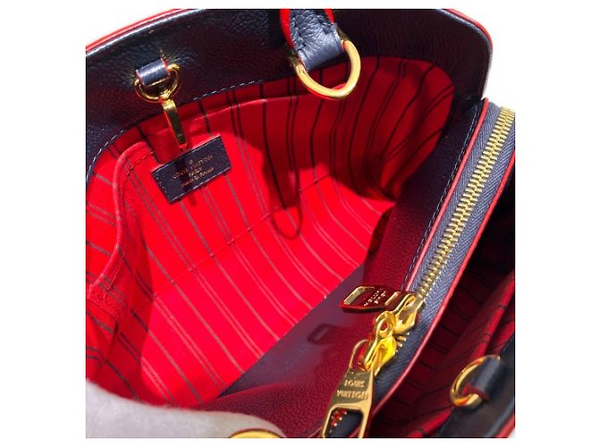 Louis Vuitton Montaigne BB Handtasche Rot Monogramm - Ansicht 6