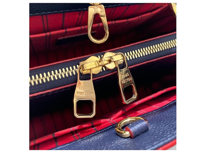 Louis Vuitton Montaigne BB Handtasche Rot Monogramm - Ansicht 8