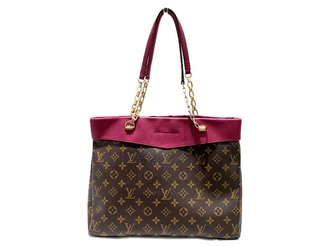 Borsa Tote Louis Vuitton Pallas Shopper Marrone Porpora - vista 2