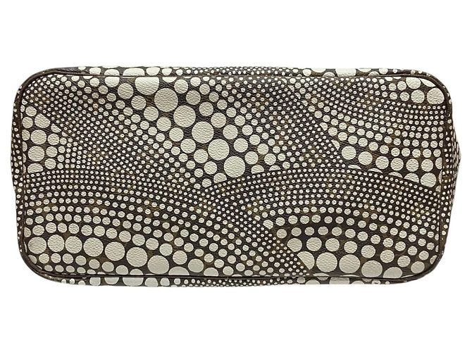 Borsa Tote Louis Vuitton x Yayoi Kusama Collaboration Neverfull MM Marrone Bianco - vista 3