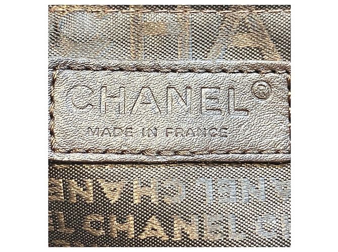 Borsa Tote Chanel in pelle di vitello martellata marrone - vista 4