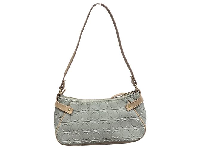 Borsa a tracolla in pelle Gancini Salvatore Ferragamo Marrone - vista 2