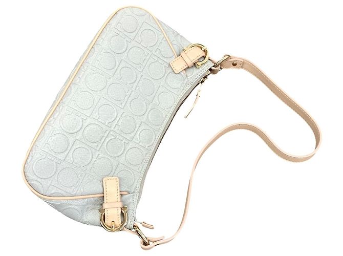 Borsa a tracolla in pelle Gancini Salvatore Ferragamo Marrone - vista 7