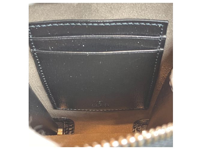 Borsa a tracolla Gucci in tela GG Supreme e pelle Nero - vista 4