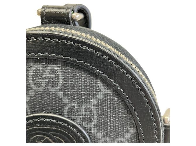 Borsa a tracolla Gucci in tela GG Supreme e pelle Nero - vista 6