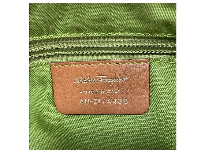 Gancini Borsa a tracolla in pelle avorio Salvatore Ferragamo Crudo - vista 4