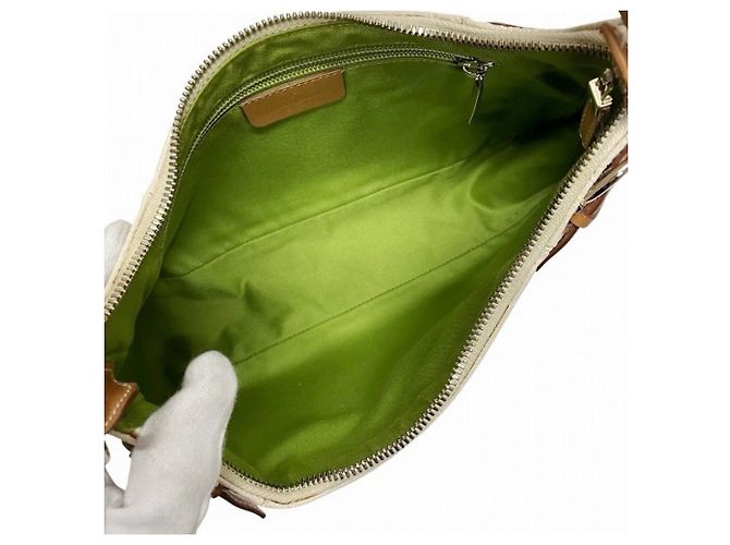 Gancini Borsa a tracolla in pelle avorio Salvatore Ferragamo Crudo - vista 9