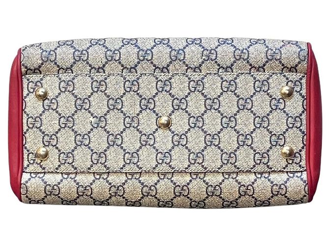 Borsa a tracolla Gucci GG Supreme in pelle Marrone Rosso - vista 3
