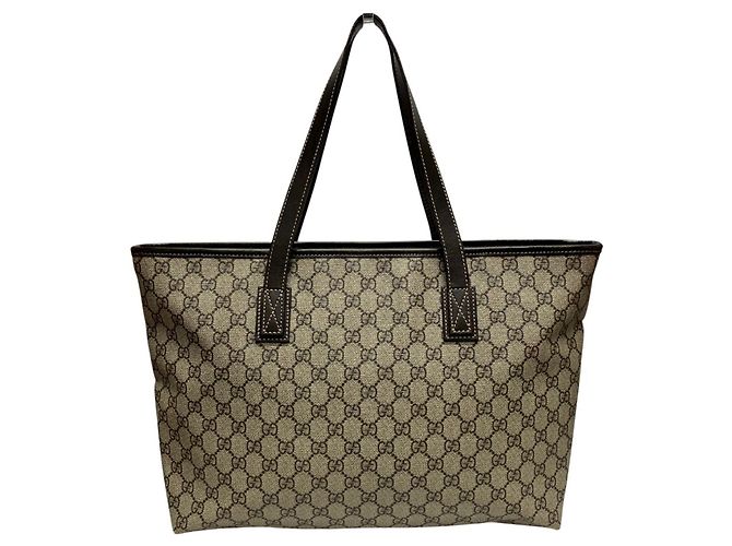 Borsa Tote Gucci GG Supreme Canvas Beige - vista 2