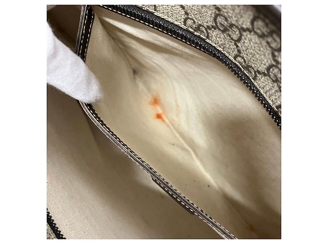 Borsa Tote Gucci GG Supreme Canvas Beige - vista 6