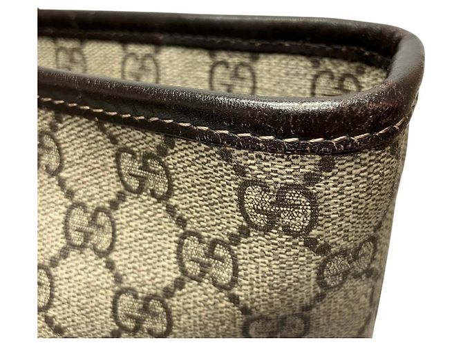 Borsa Tote Gucci GG Supreme Canvas Beige - vista 9