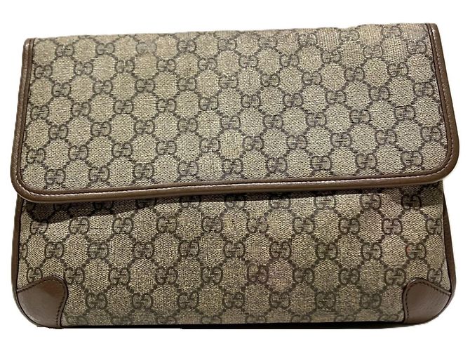 Borsa Messenger Gucci in Beige GG Supreme - vista 2
