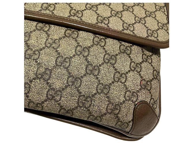 Borsa Messenger Gucci in Beige GG Supreme - vista 6