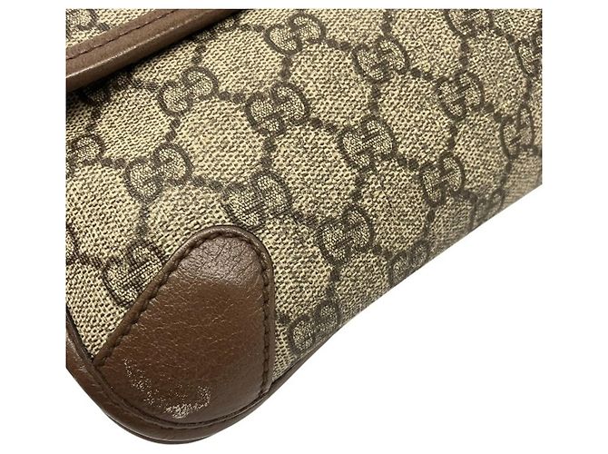 Borsa Messenger Gucci in Beige GG Supreme - vista 7