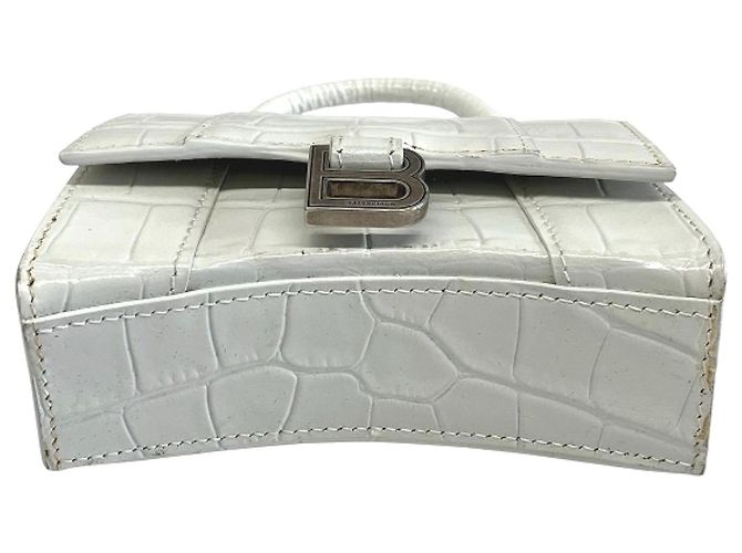 Borsa a tracolla 2-Way Balenciaga Hourglass Mini Bianco - vista 3