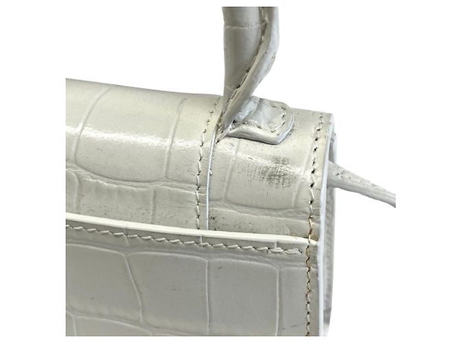 Borsa a tracolla 2-Way Balenciaga Hourglass Mini Bianco - vista 7