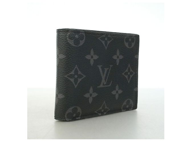 Louis Vuitton Monogram Eclipse Portefeuille Marco NM Wallet Nero - vista 2
