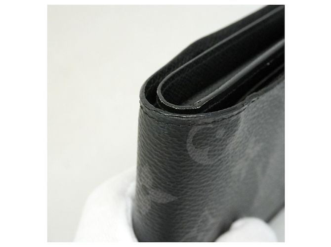 Louis Vuitton Monogram Eclipse Portefeuille Marco NM Wallet Nero - vista 9