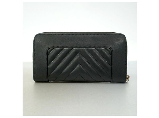 Mademoiselle Chanel V-Stitch Langbeutel Schwarz - Ansicht 10
