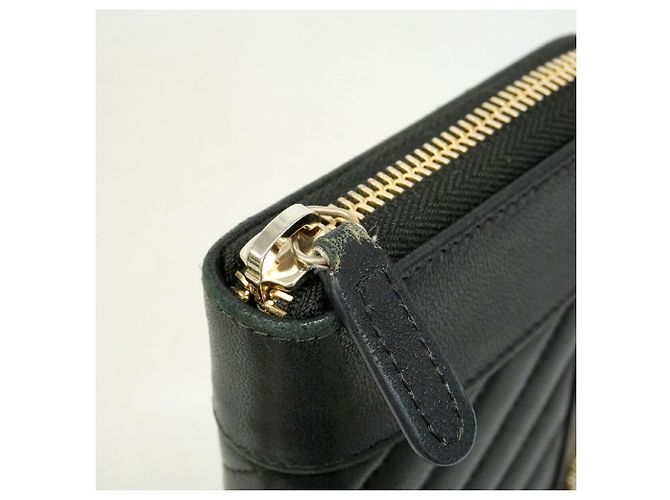 Mademoiselle Chanel V-Stitch Langbeutel Schwarz - Ansicht 7