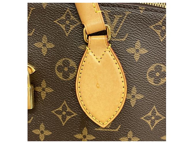 Borsa Louis Vuitton Monogram Flower Zipped Tote MM Marrone - vista 10
