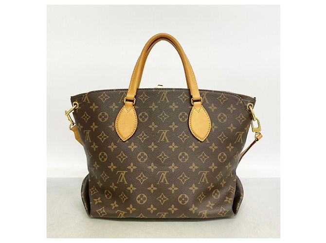 Borsa Louis Vuitton Monogram Flower Zipped Tote MM Marrone - vista 12