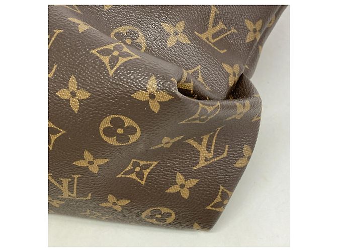 Borsa Louis Vuitton Monogram Flower Zipped Tote MM Marrone - vista 6