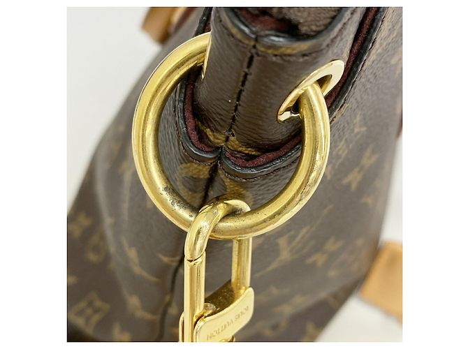 Borsa Louis Vuitton Monogram Flower Zipped Tote MM Marrone - vista 9