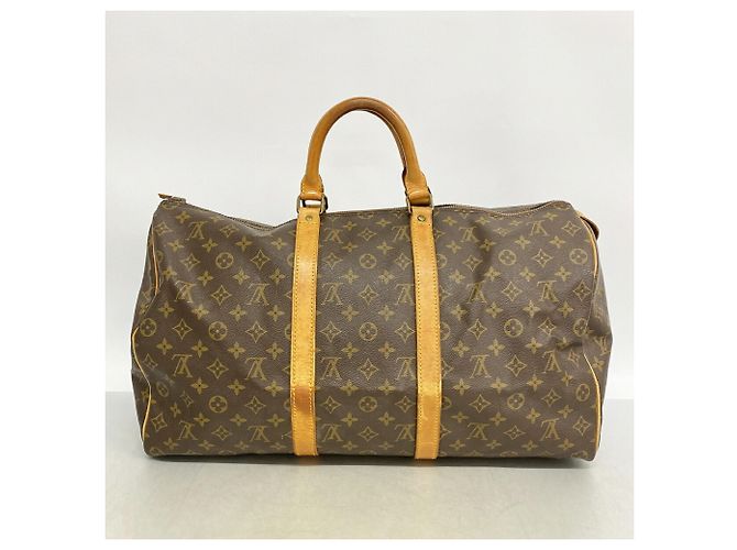 Louis Vuitton Boston Monogram Keepall 50 Marrone - vista 14