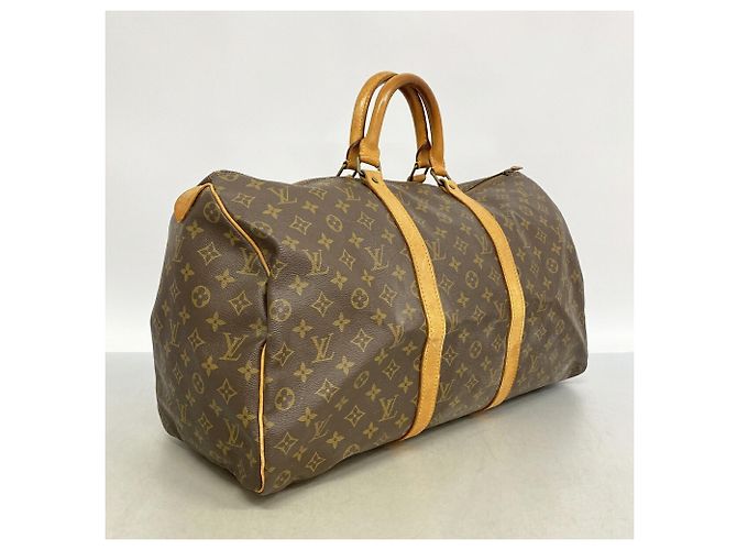 Louis Vuitton Boston Monogram Keepall 50 Marrone - vista 2