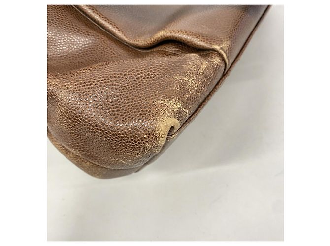 Borsa Tote Chanel in vitello granulato marrone - vista 6