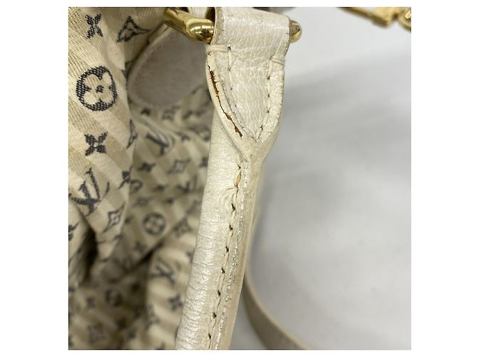 Borsa Louis Vuitton Monogram Mini Lin Marina PM Bianco - vista 10
