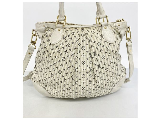 Borsa Louis Vuitton Monogram Mini Lin Marina PM Bianco - vista 12