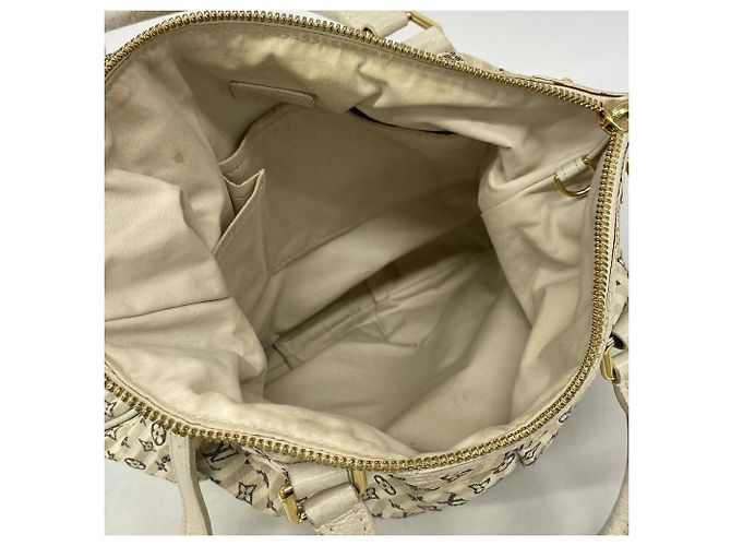 Borsa Louis Vuitton Monogram Mini Lin Marina PM Bianco - vista 4